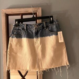PacSun Blue and Cream Mini Skirt